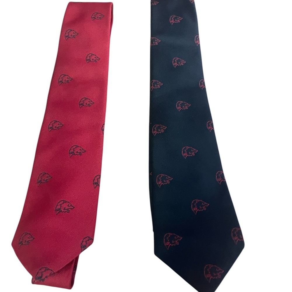 Bristol Bay Lenoir Rhyne Nears ties Elegant Red and Black Patterned Ties perfect